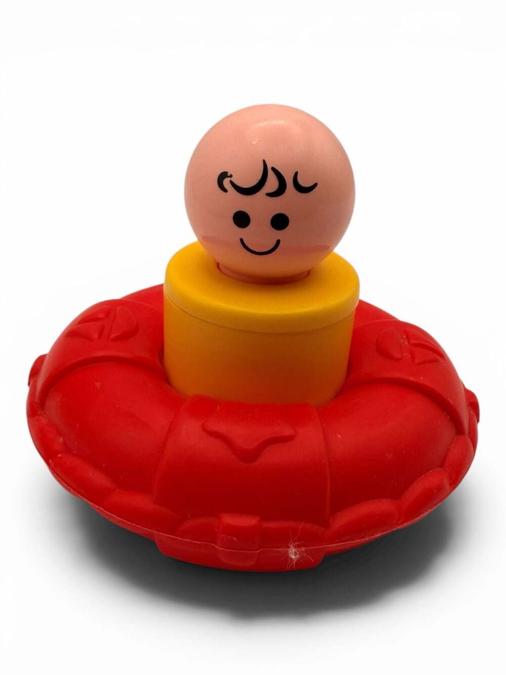Vintage 1974 Fisher-Price Little People Bath Toy Set (Boat 411 and Life Ring)